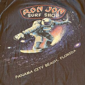 Ron Jon Surf Shop Panama City Beach, FL men's size‎ small black t-shirt.
